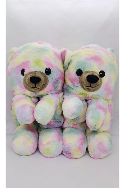 My Hafhaf Αφράτες παντόφλες Rainbow Teddy Bear