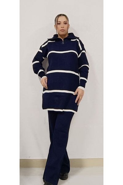 AKŞEN GİYİM Women's Chainsaw Suitable for Wear 38-40-42-44-46 Sizes Standard Trick Bottom Top Pants Suit