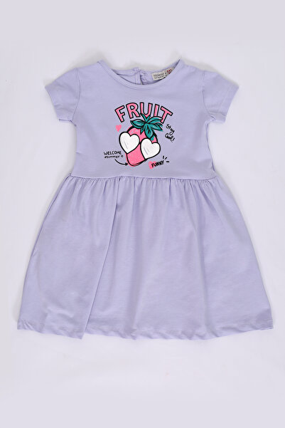 Toontoy Baby Girl Fruit Printed Strawberry Printed Dress