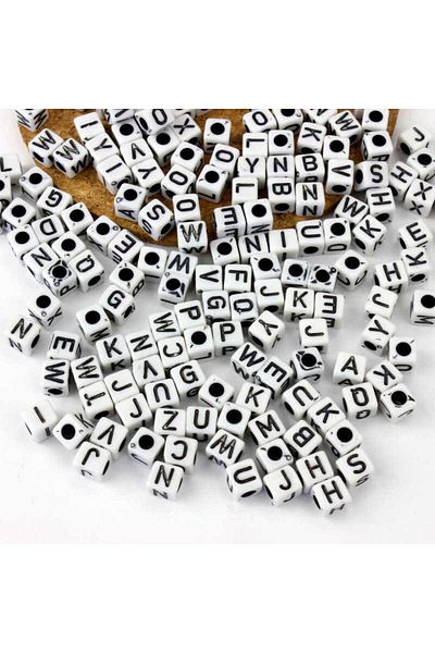 PASAMİA Square Letter Beads 25 Gr (134-139 Pieces)