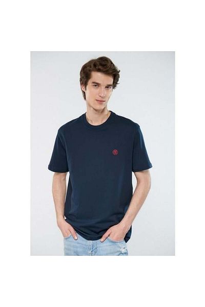 Mavi Logo Embroidered Red Men's T-Shirt m 067074 -70471