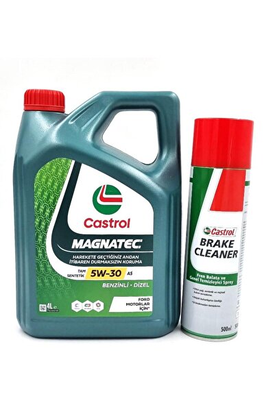 CASTROL MAGNATEC 5W-30 A5 BENZİNLİ-DİZEL 4 LT + CASTROL FREN BALATA SPREYİ ( ...