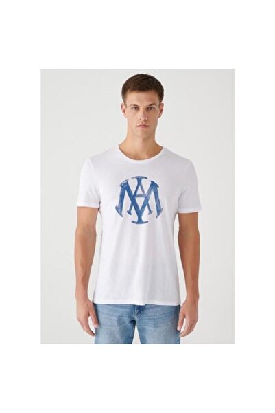 Mavi Beyaz Erkek T-Shirt M065109-620