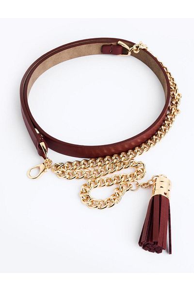 Jimmy Key Brown Chain Detailed Belt