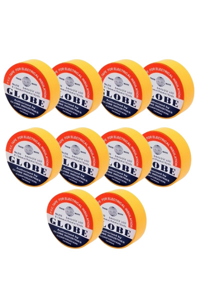 Globe 0.13mmx19 Mm Sarı Izole Bant (10LU PAKET)