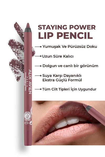 alix avien paris STAYING POWER LIP PENCIL 60 MAROON