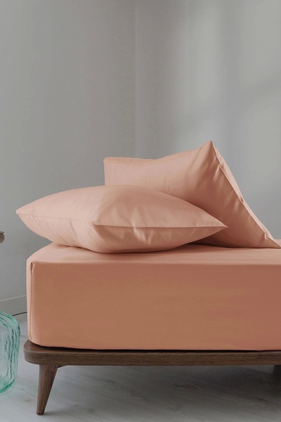 İssimo Home Simply Peach Cotton Satin Fitted Set 120*200/50*70