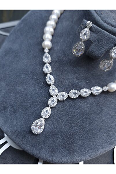 AKYILDIZ İNCİ SET 925 AYAR GÜMÜŞ