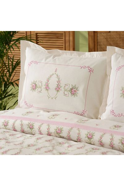Karaca Home Alfia Powder Einzelbettbezug-Set, Baumwolle