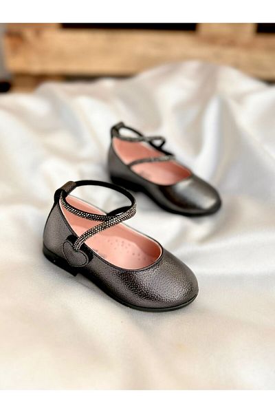 Görkem bebe ayakkabı ve tekstil Girl's Ankle Wrap Velcro Ballerinas