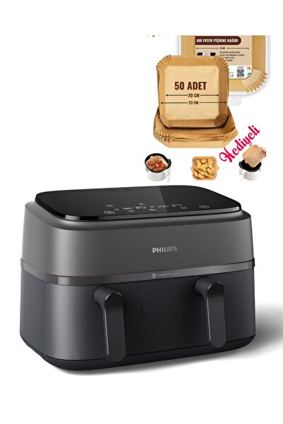 Philips Izgara Köfre, Kızartma, Ana yemek 3000 Serisi Çift Hazneli Airfryer P...