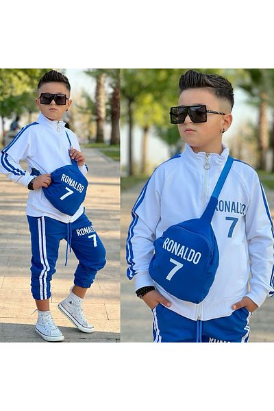 Calisa Boy Ronaldo Cr7 Tracksuit Set with Bag