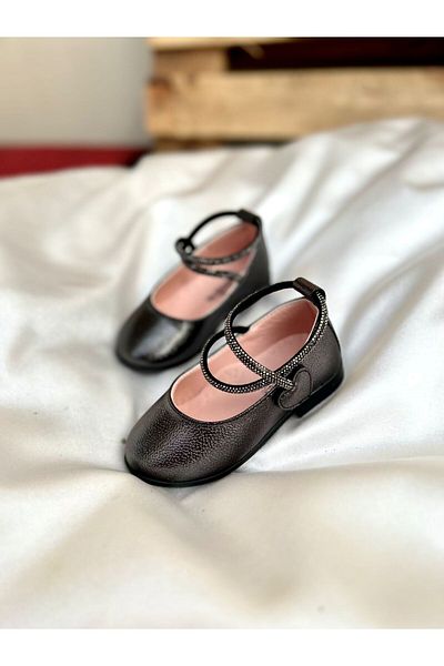Görkem bebe ayakkabı ve tekstil Girl's Ankle Wrap Velcro Ballerinas