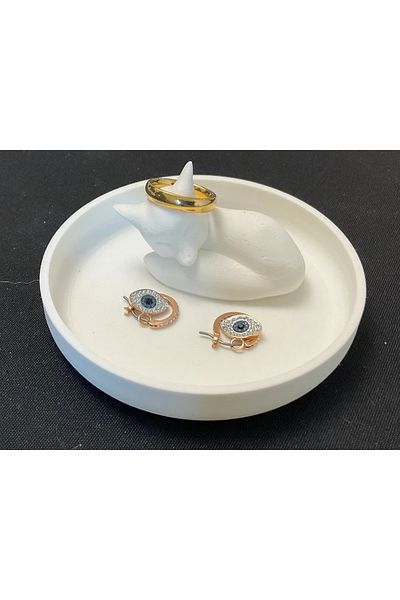 DESIGNBY Sleeping Fox Jewelry Stand, Jewelry Organizer, Jewelry Stand, Ring Earring Bracelet Organizer