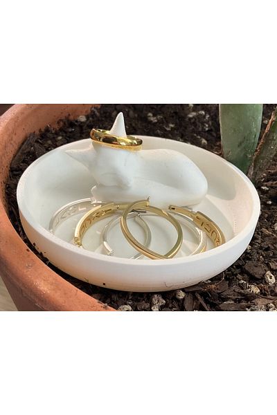 DESIGNBY Sleeping Fox Jewelry Stand, Jewelry Organizer, Jewelry Stand, Ring Earring Bracelet Organizer