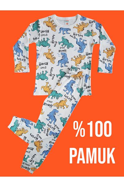 Çamaşır Bahçesi Детска пижама с дълъг ръкав с шарки - #PrintedChildren'sPyjama Set #Laundrygarden #Yenidinodesenipijama