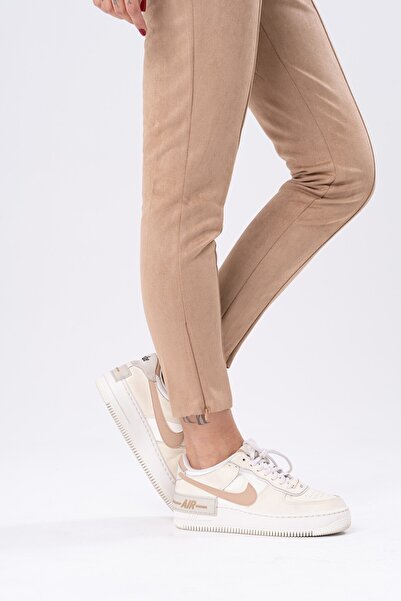 go gang own Women's Nubuck Textured Leggings Pants with Diva Leg Zipper Detail