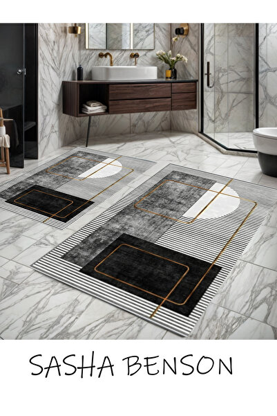 balliev Three Eskıdjii Djt 2 Li Set Banyo Paspası Kaymaz Tabanlı Klozet Takımı