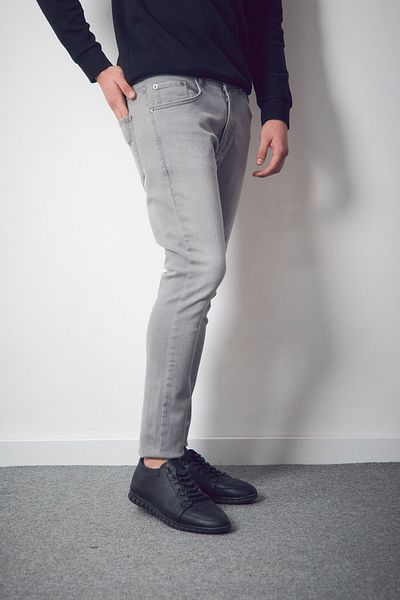 Fulla Moda Ίσιο τζιν παντελόνι με φερμουάρ