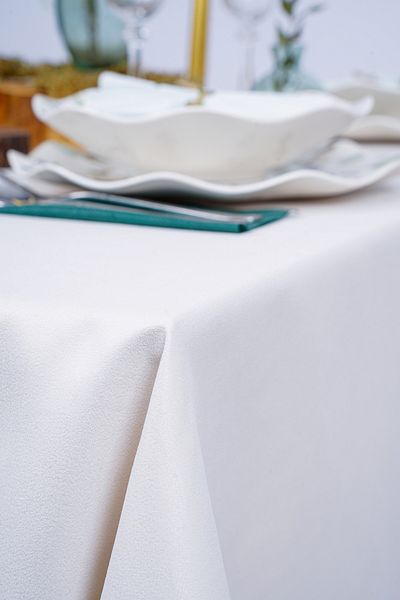homease Velvet Textured Suede Dartless Tablecloth