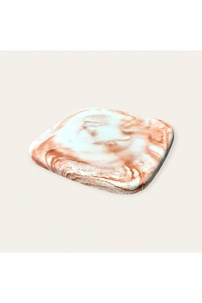 N NOXXO Set of 2 Concrete Coasters - Handmade Brown, Elegance of Concrete