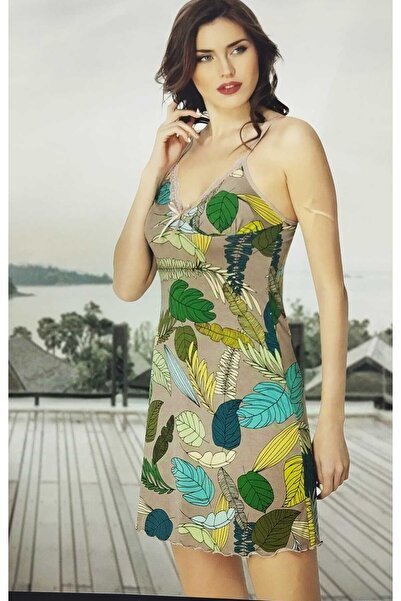 Nebula Νυχτικό από βισκόζη χτενισμένο βαμβάκι με λουράκια και λεπτομέρεια από...