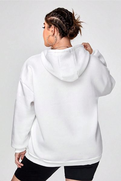 uyguntarz Be Happy εμπριμέ βαμβακερό φούτερ oversize