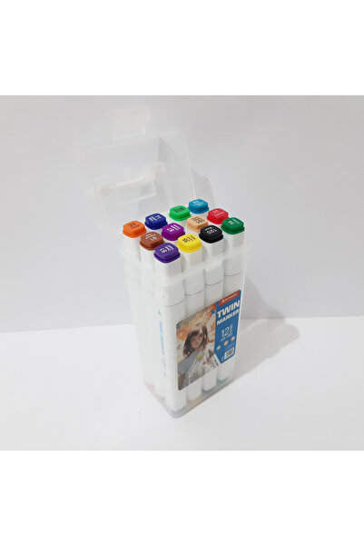 renkli çiçekler 12 Li Marker Kalem 12 Renk Boyama Kalemi