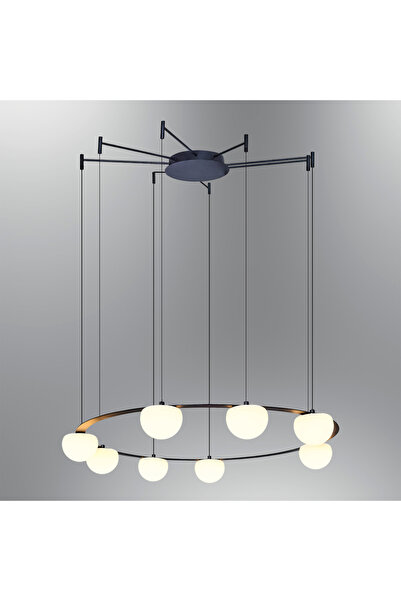 Özcan Aydınlatma 2846-8A Sonic 8'Li Sarkıt Siyah