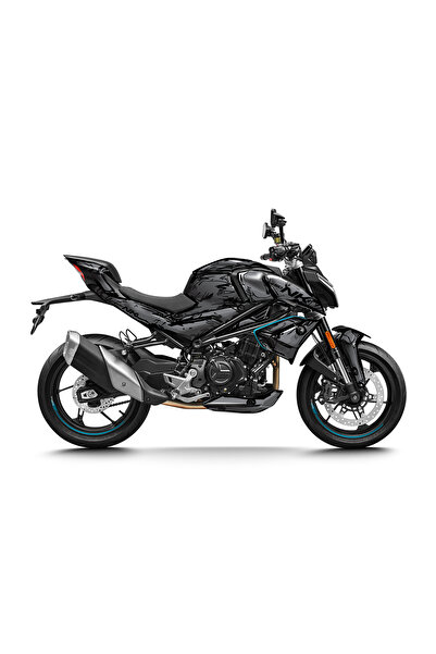 Run Grafik Shop CF Moto NK 450 Siyah Cartoon Desenli Tam Kaplama Grafik Kiti, Motosiklet Sticker Seti