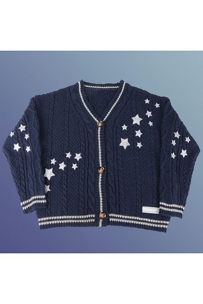 EFBUTİK Navy Blue Taylor Swift Cardigan Oversize Ζακέτα