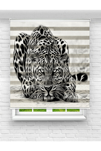 Mas Asil Kaplan Baskılı Zebra Perde | Güçlü ve Şık Kaplan Desenli Perde