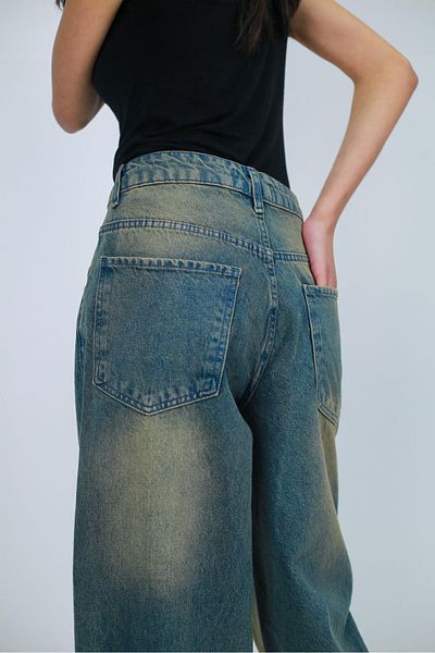 Gofeel Y2k Extra φαρδύ Unisex πλενόμενο παντελόνι