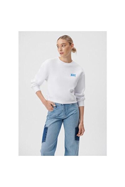 Mavi LOGO KISA SWEATSHIRT