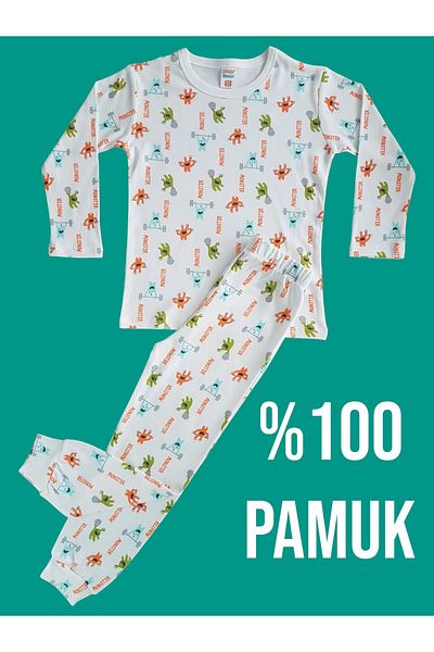 Çamaşır Bahçesi Детска пижама с дълъг ръкав и шарки - #ДетскаПижамаСШемпнат #Пералня #ПижамаНаОблегалка