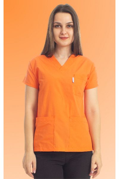Simirna Üniforma Terrycoton Surgical Doctor Nurse Spa Veterinary Dentist Uniform - Top