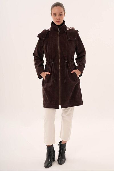 Veger Lining Overcoat with Zebra Print