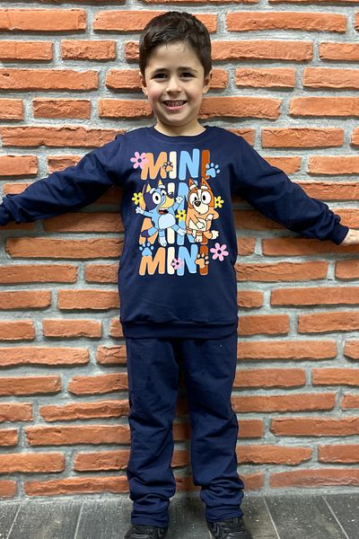 endudu Bluey Printed Children's 2-Piece Set - 100% Cotton Kindergarten-Nursery Set