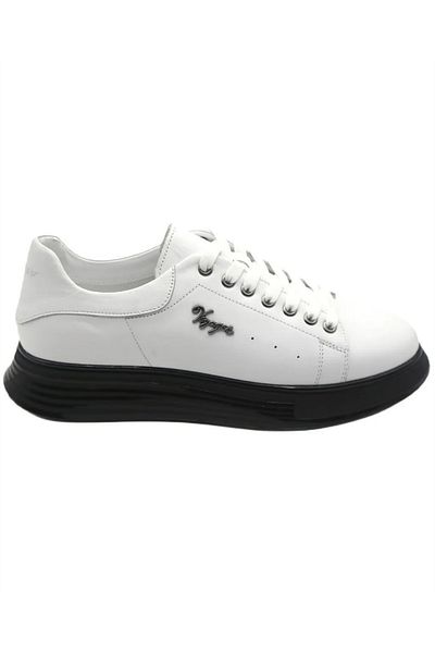Voyager 6677 Mr Ανδρικά Λευκά Nata Δερμάτινα Casual Αθλητικά Παπούτσια