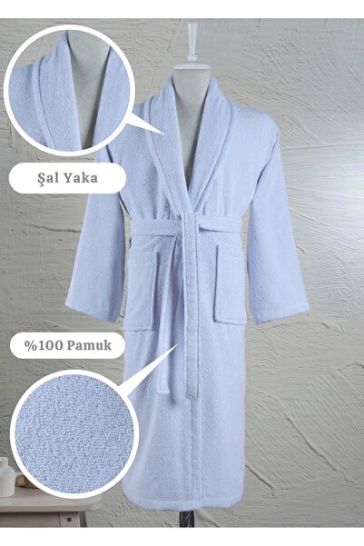 Ellaline Халат Şalyaka 100% бавовна сертифікований світло-блакитний 340 гр/м2 унісекс