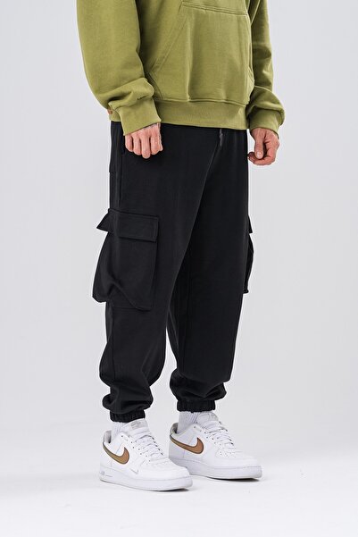 go gang own Loose Sweatpants with Trap Pocket Detail and Elastic Waist