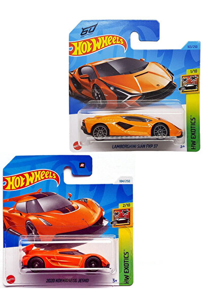 HOT WHEELS 2 Araç Hot Wheels Set - 2020 Koenigsegg Jesko Lamborghini Sian Fkp...
