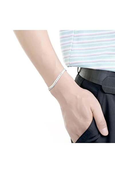 HOBİSY GIFT SHOP Stainless Steel Unisex Italian Chain Bracelet - Modern and S...