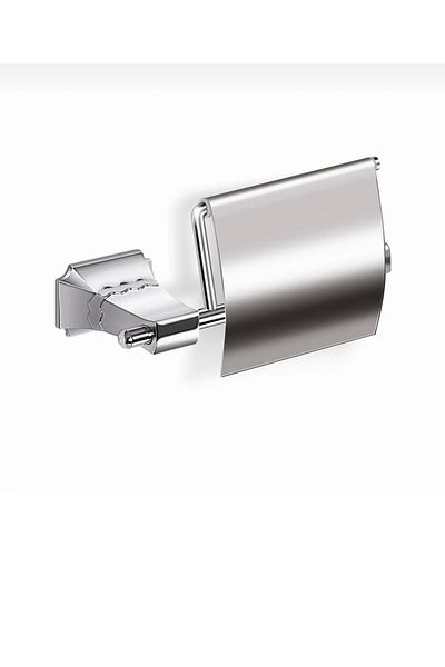 İSAOĞLU YAPI Toilet Paper Holder Silver Silver Classic Vintage Phaselis Design Paper Holder