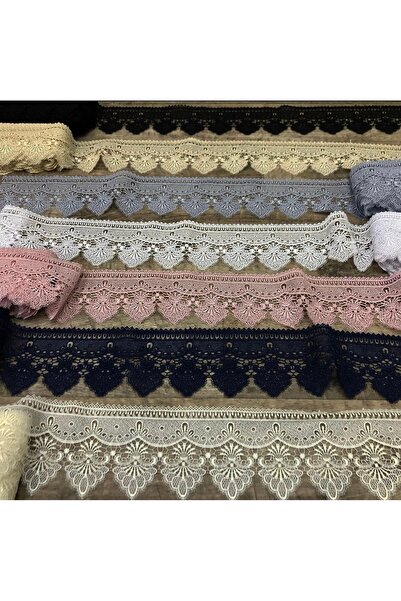 Butik İğne oyası Güpür geniş desen 12 cm en 9 cm boy krem beyaz