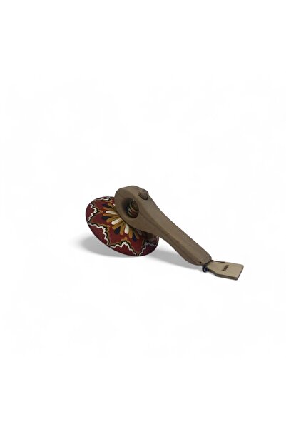 Hedea Red Crazy Wheel Wooden Spinning Top