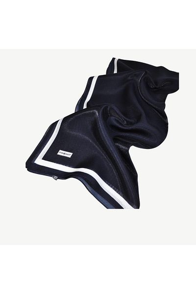 PİRAMİT Dark Navy Printed Amber Shawl