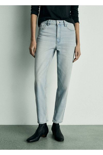 MANGO Woman Mom2000 Mom-Jeanshose mit hoher Taille