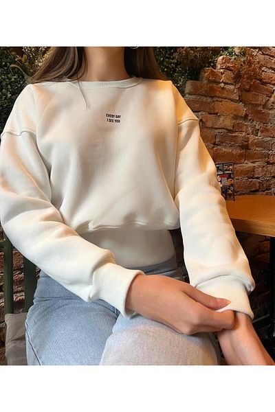 peri tower Φλις φούτερ Oversize Crew Neck - 3 νήματα