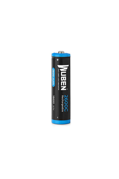 Wuben 2600 mah. 3.7 volt 18650 pil